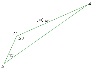 Resultado de imagem para Calcule o valor do segmento AB do triângulo representado pelo desenho a seguir: